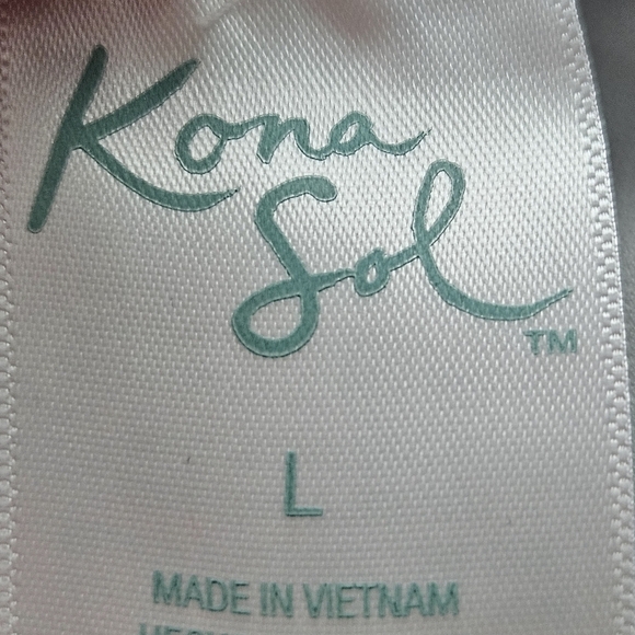 Kona Sol V Neck Over The Shoulder 1 Piece Swimsuit Turquoise Stripe Sz Lg - Picture 6 of 8